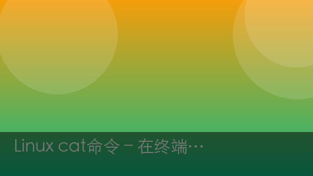 Linux cat命令 – 在终端设备上显示文件内容